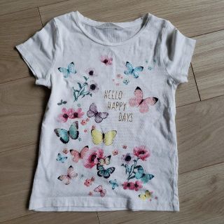 エイチアンドエム(H&M)の蝶々Tシャツ　110(Tシャツ/カットソー)