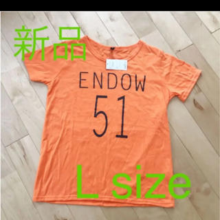 新品ネオンカラーTシャツ オレンジ Ｌ(Tシャツ(半袖/袖なし))