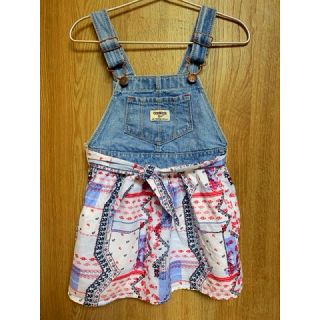 オシュコシュ(OshKosh)の子供服　デニムワンピース　95cm(ワンピース)