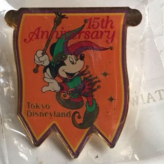 ディズニー(Disney)のディズニーランド 15周年記念バッジ 新品未開封(バッジ/ピンバッジ)