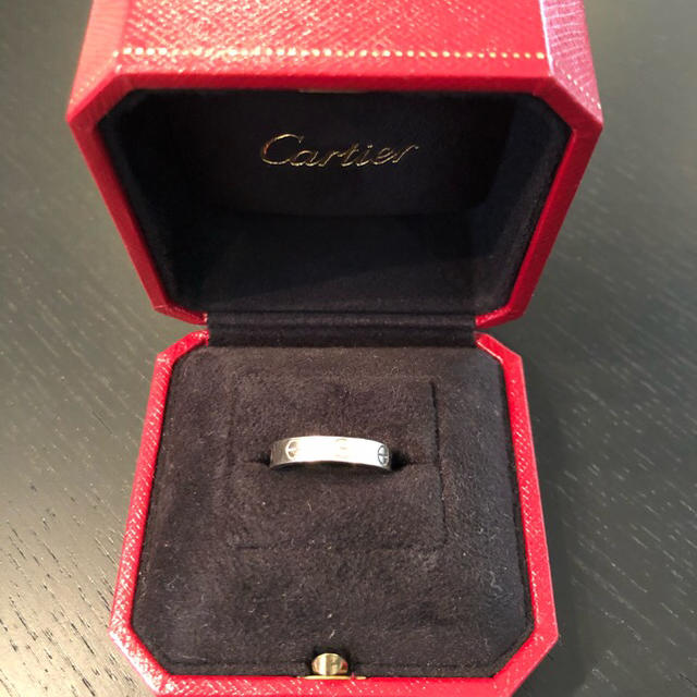 Cartier(カルティエ)のカルティエ　ミニラブリング　ホワイトゴールド☆50サイズ　10号　 レディースのアクセサリー(リング(指輪))の商品写真