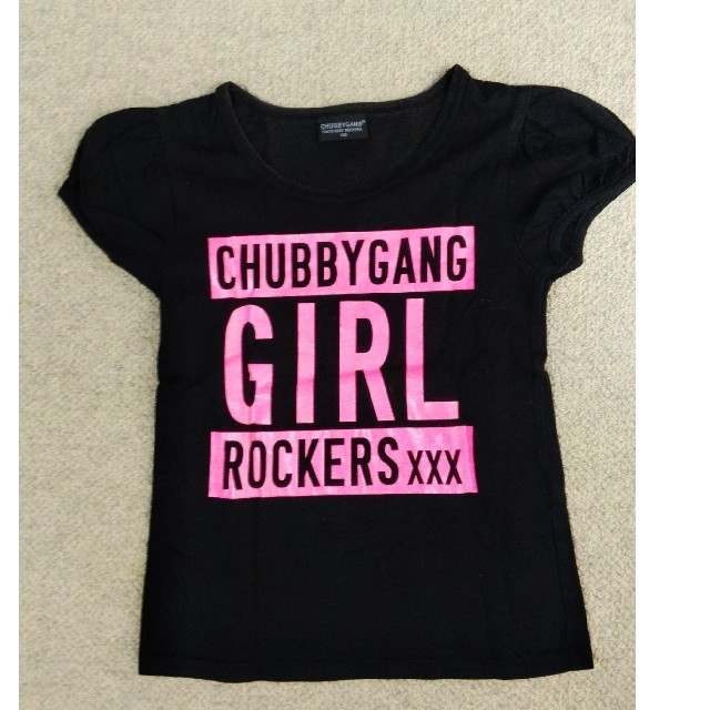 CHUBBYGANG(チャビーギャング)のCHUBBYGANGビッグロゴTシャツ キッズ/ベビー/マタニティのキッズ服女の子用(90cm~)(Tシャツ/カットソー)の商品写真