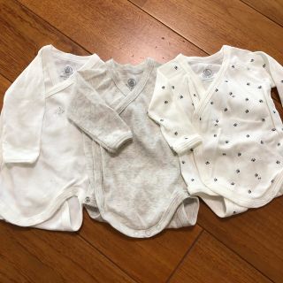 プチバトー(PETIT BATEAU)のプチバトー　1m/54cm 長袖肌着(肌着/下着)