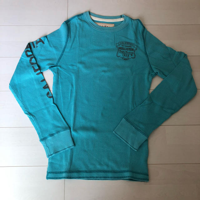 Hollister(ホリスター)のホリスター　ロンＴ　長袖　Ｓ　ターコイズ メンズのトップス(Tシャツ/カットソー(七分/長袖))の商品写真