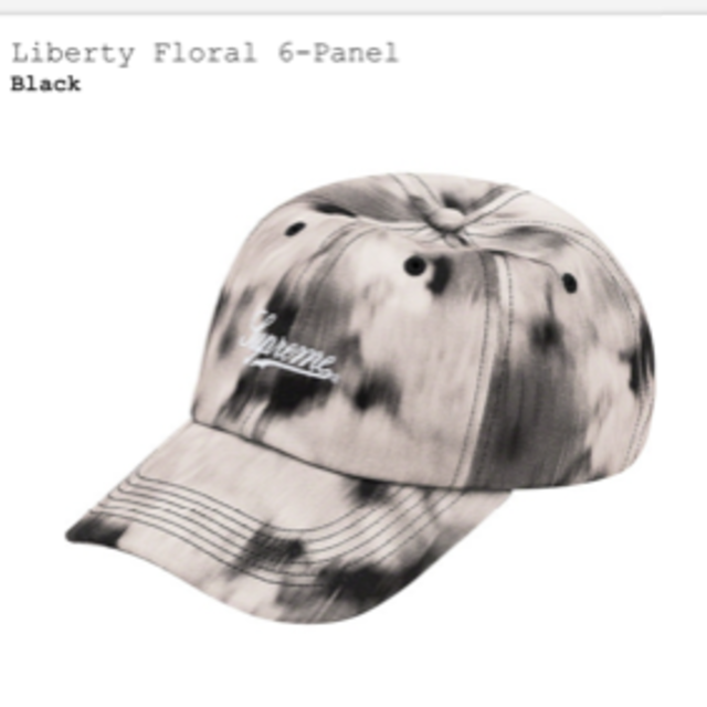 supreme Liberty Floral 6-Panel  black