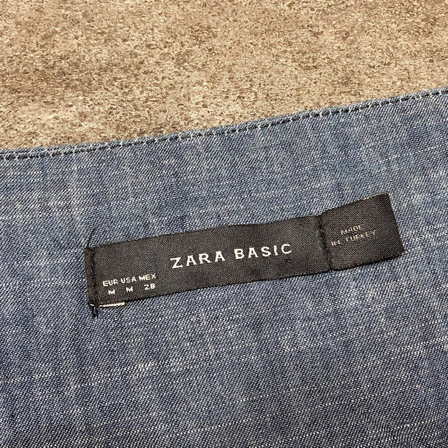 ZARA(ザラ)のZARAザラ*デニム調ワンピース*M レディースのワンピース(ひざ丈ワンピース)の商品写真