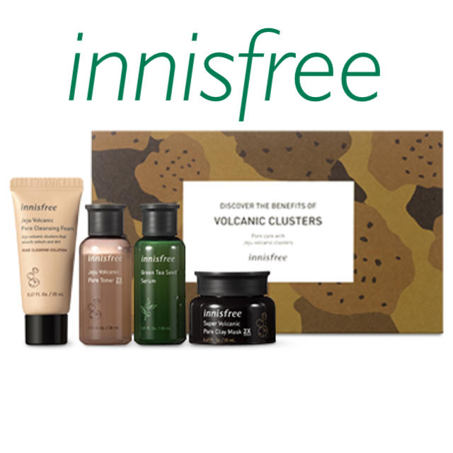 Innisfree(イニスフリー)のイニスフリー ヴォルカニックスキンケア　トライアルセット コスメ/美容のキット/セット(サンプル/トライアルキット)の商品写真