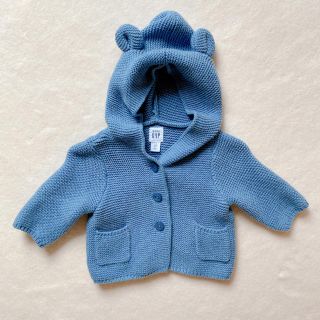 ベビーギャップ(babyGAP)のbaby GAP✪耳付きニットカーディガン　50size(カーディガン/ボレロ)