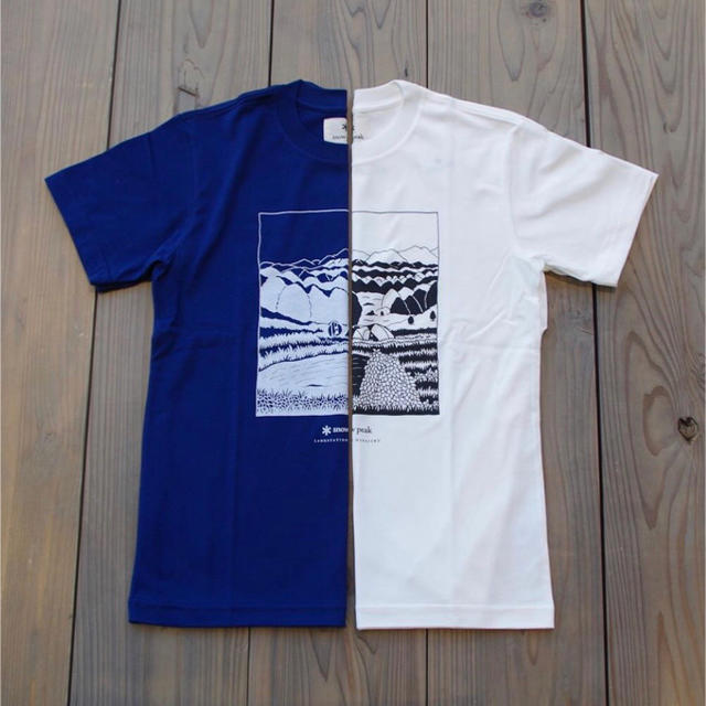 Snow Peak(スノーピーク)のスノーピーク Land Station Harajuku 限定 Ｔシャツ 青　S メンズのトップス(Tシャツ/カットソー(半袖/袖なし))の商品写真
