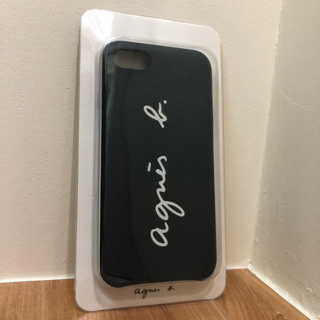 agnes b.(アニエスベー)のアニエス・ベー☆agnes b.☆ ロゴiPhoneケース　7/8用　ブラック スマホ/家電/カメラのスマホアクセサリー(iPhoneケース)の商品写真