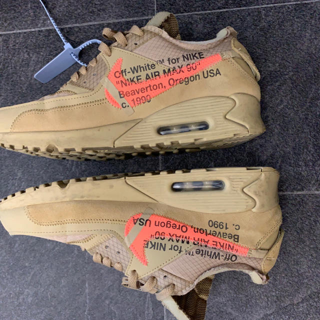 off white Nike airmax 90 beige 28