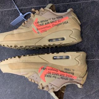 ナイキ(NIKE)のoff white Nike airmax 90 beige 28(スニーカー)