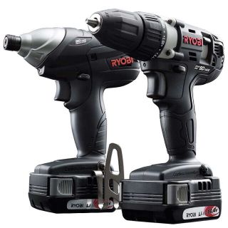 リョービ(RYOBI)の美品RYOBI コンボキット インパクトドライバー ドライバードリル　14.4V(工具/メンテナンス)