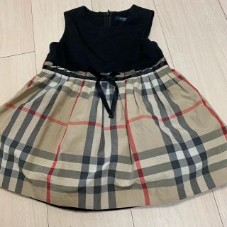 バーバリー(BURBERRY)の【美品】バーバリー  フォーマルワンピース　チェック　ブラック(ワンピース)