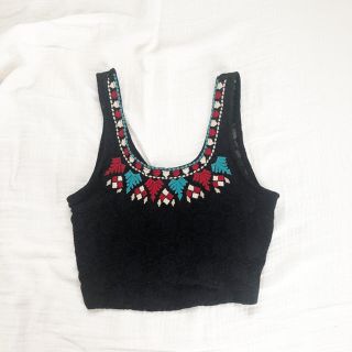 トップショップ(TOPSHOP)の【新品】トップショップ　クロップド　トップス(Tシャツ(半袖/袖なし))