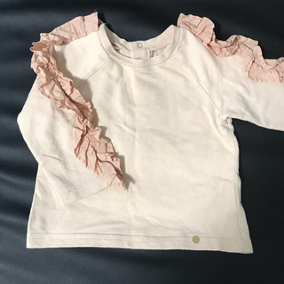 プティマイン(petit main)のプティマイン　袖フリル　90サイズ(Tシャツ/カットソー)