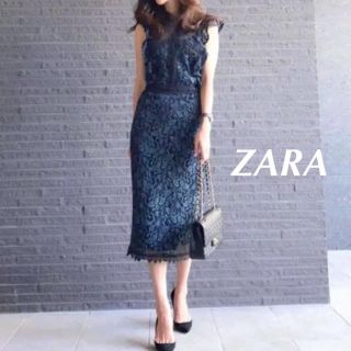 ザラ(ZARA)のZARA 総レースドレス(ミディアムドレス)