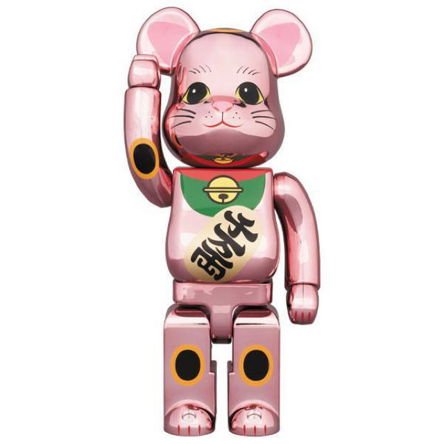 BE@RBRICK 招き猫 桃金メッキ 400％