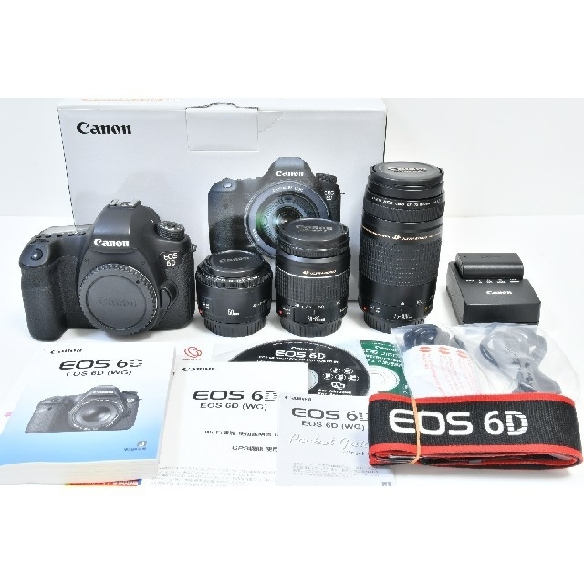 値段が激安 Canon 標準&望遠&単焦点トリプルレンズセット 6D EOS Canon
