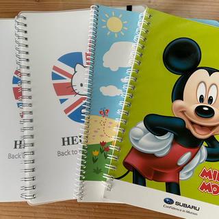 ミッキーマウス(ミッキーマウス)のノート4冊セット(ノート/メモ帳/ふせん)