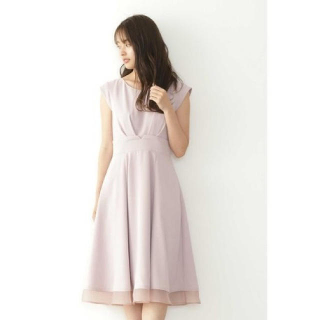 JILL by JILLSTUART(ジルバイジルスチュアート)のJILL by JILL STUART ワンピース 美品　シアヘムフレアドレス レディースのワンピース(ひざ丈ワンピース)の商品写真