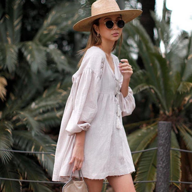 tassel tunic wide one-piece