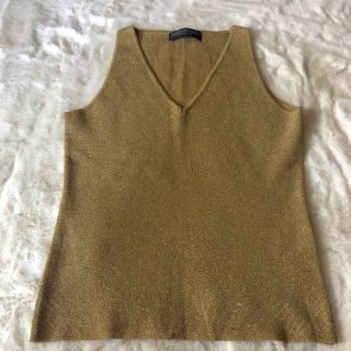 ボディドレッシングデラックス(BODY DRESSING Deluxe)のゴールドラメ　ノースリーブトップス(カットソー(半袖/袖なし))