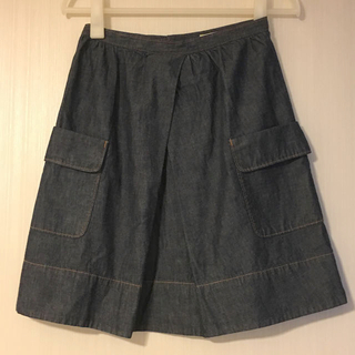 イエナ(IENA)のIENA デニム風Aラインスカート 2ポケット(ひざ丈スカート)
