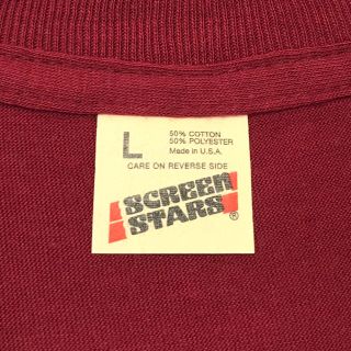 ヘインズ(Hanes)のデッドストック！ 80's SCREEN STARS T USA製 L ボルドー(Tシャツ/カットソー(半袖/袖なし))