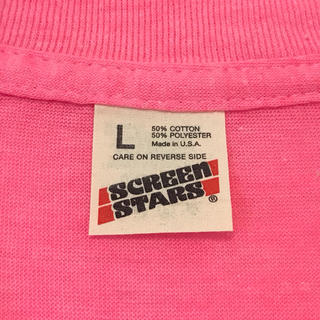 ヘインズ(Hanes)のデッドストック！ 80's SCREEN STARS T USA製 L ピンク(Tシャツ/カットソー(半袖/袖なし))