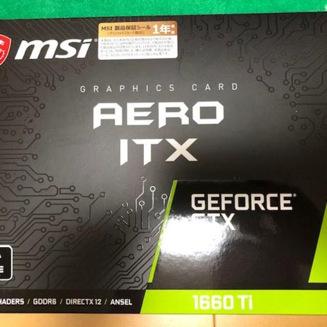新品MSI GeForce GTX 1660 Ti AERO ITX 6G OCPC/タブレット