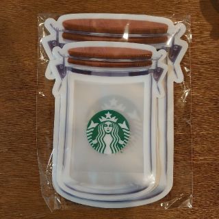 スターバックスコーヒー(Starbucks Coffee)の新品未使用未開封　スターバックス　ジッパーバッグ　6枚セット(収納/キッチン雑貨)