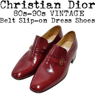 クリスチャンディオール(Christian Dior)の美品★Christian Dior★ディオール★80s★ドレスシューズ★ボルドー(ドレス/ビジネス)