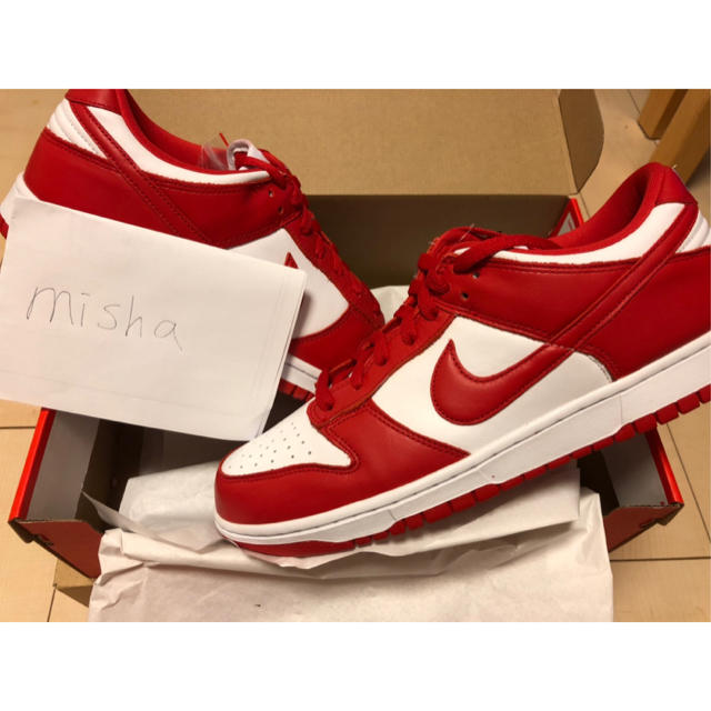 【28.5cm】NIKE DUNK LOW university red