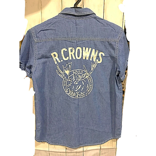 ロデオクラウンズ(RODEO CROWNS)のRODEO CROWNS デニムシャツ　サイズ1(シャツ/ブラウス(長袖/七分))