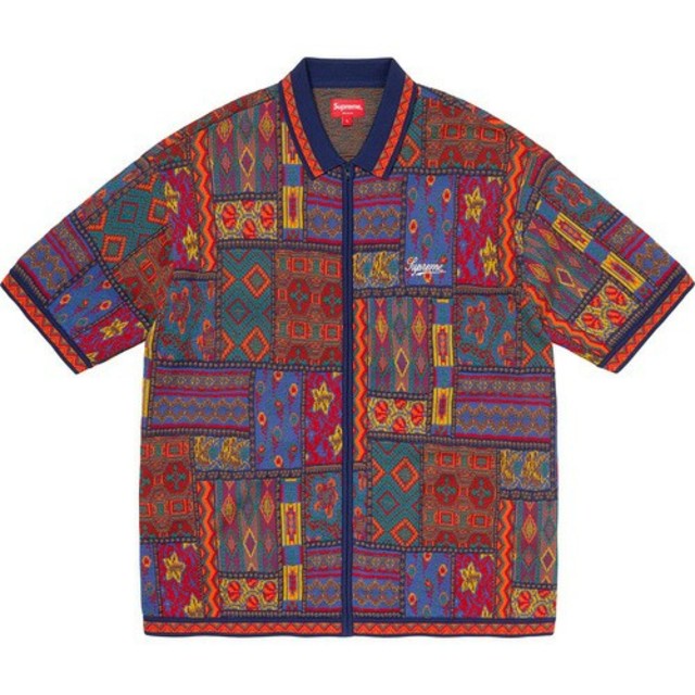 Supreme(シュプリーム)の定価以下 supreme patchwork knit zip up polo メンズのトップス(ポロシャツ)の商品写真