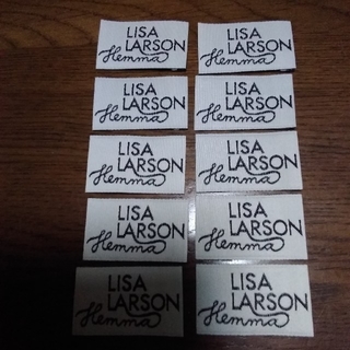 リサラーソン(Lisa Larson)のリサラーソン　ネームタグ　10枚　新品未使用　ハンドメイド作品などに(各種パーツ)
