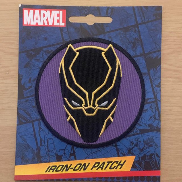 Disney(ディズニー)のMARVEL ブラックパンサー フェイス ワッペン アベンジャーズ BP ハンドメイドの素材/材料(各種パーツ)の商品写真