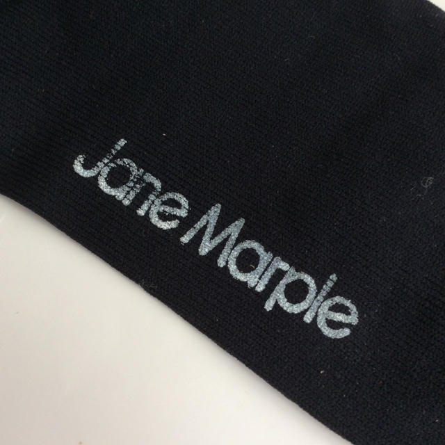JaneMarple(ジェーンマープル)のJane Marple プードル×エッフェル塔 オーバーニーソックス 黒 靴下 レディースのレッグウェア(ソックス)の商品写真