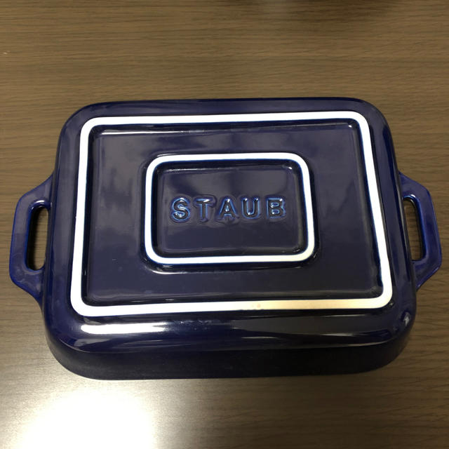 STAUB(ストウブ)の#staub #パイ皿　#美品　#ブルー インテリア/住まい/日用品のキッチン/食器(食器)の商品写真