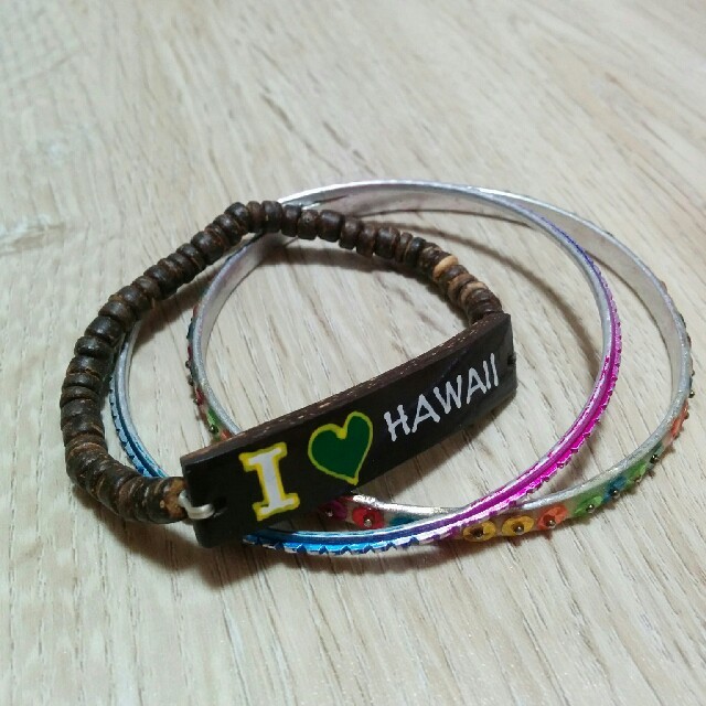 ハワイ I love Hawaii ブレスレット レディースのアクセサリー(ブレスレット/バングル)の商品写真