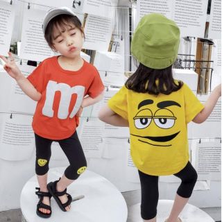 新品 M＆M's 人気 子供服　半袖Tシャツ＆レギンスセットアップ(Tシャツ/カットソー)