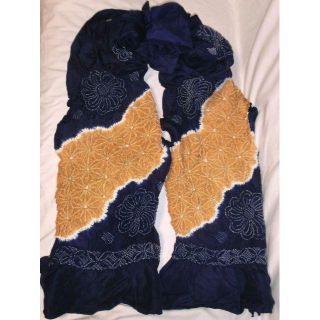 絞りの 男児ゆかた帯【絹】新品へこ帯 濃い目紺 絞りへこ帯★訳あり品(甚平/浴衣)
