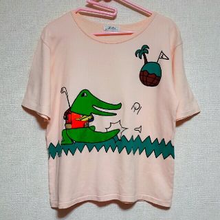 ゴルフをするワニのTシャツ⛳🎶(Tシャツ(半袖/袖なし))