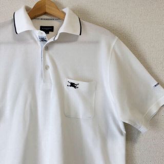 バーバリー(BURBERRY)のBURBERRY GOLF メンズポロシャツ　白　LLサイズ(ポロシャツ)