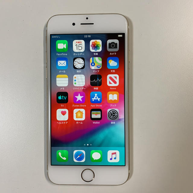 iPhone6  SIMフリー ゴールド 64GB バッテリー92%