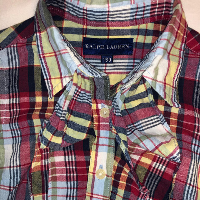 Ralph Lauren(ラルフローレン)の130センチ　ノンスリーブ　赤チェック　ワンピース キッズ/ベビー/マタニティのキッズ服女の子用(90cm~)(ワンピース)の商品写真