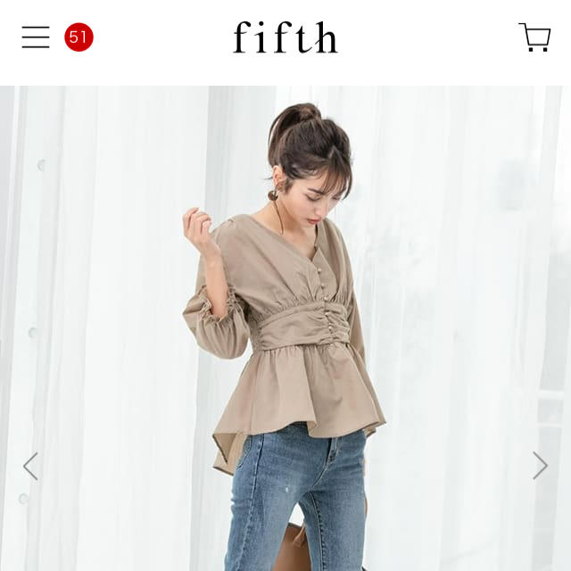 fifth(フィフス)の最終お値下げ！！fifth ウエストマークチュニック ベージュ レディースのトップス(チュニック)の商品写真