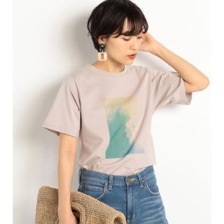 ドゥアルシーヴ(Doux archives)のDOUX ARCHIVES 抽象フォトプリントTシャツ(Tシャツ(半袖/袖なし))