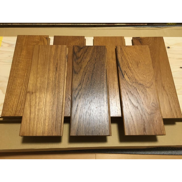 無垢床材 エクセレントチーク 端材7枚セット DIY素材 フローリング材住友林業